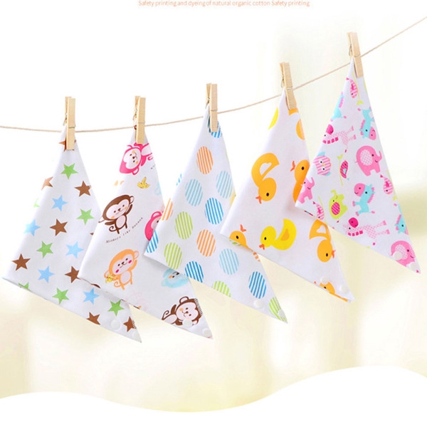 Yếm cotton in hoạt hình dễ thương cho bé