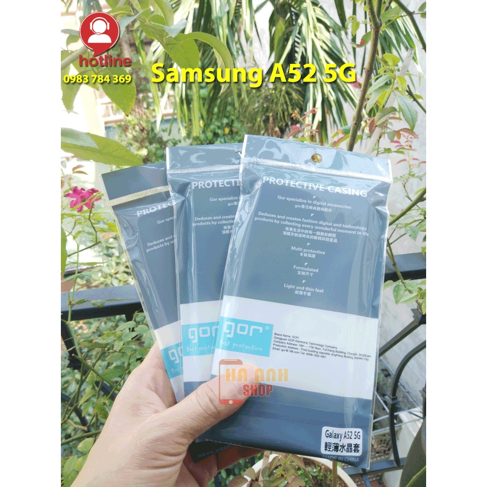 Ốp Samsung A52 5G hãng Gor cao cấp trong suốt như pha lê, siêu dẻo, siêu mỏng, siêu nhẹ, siêu bền