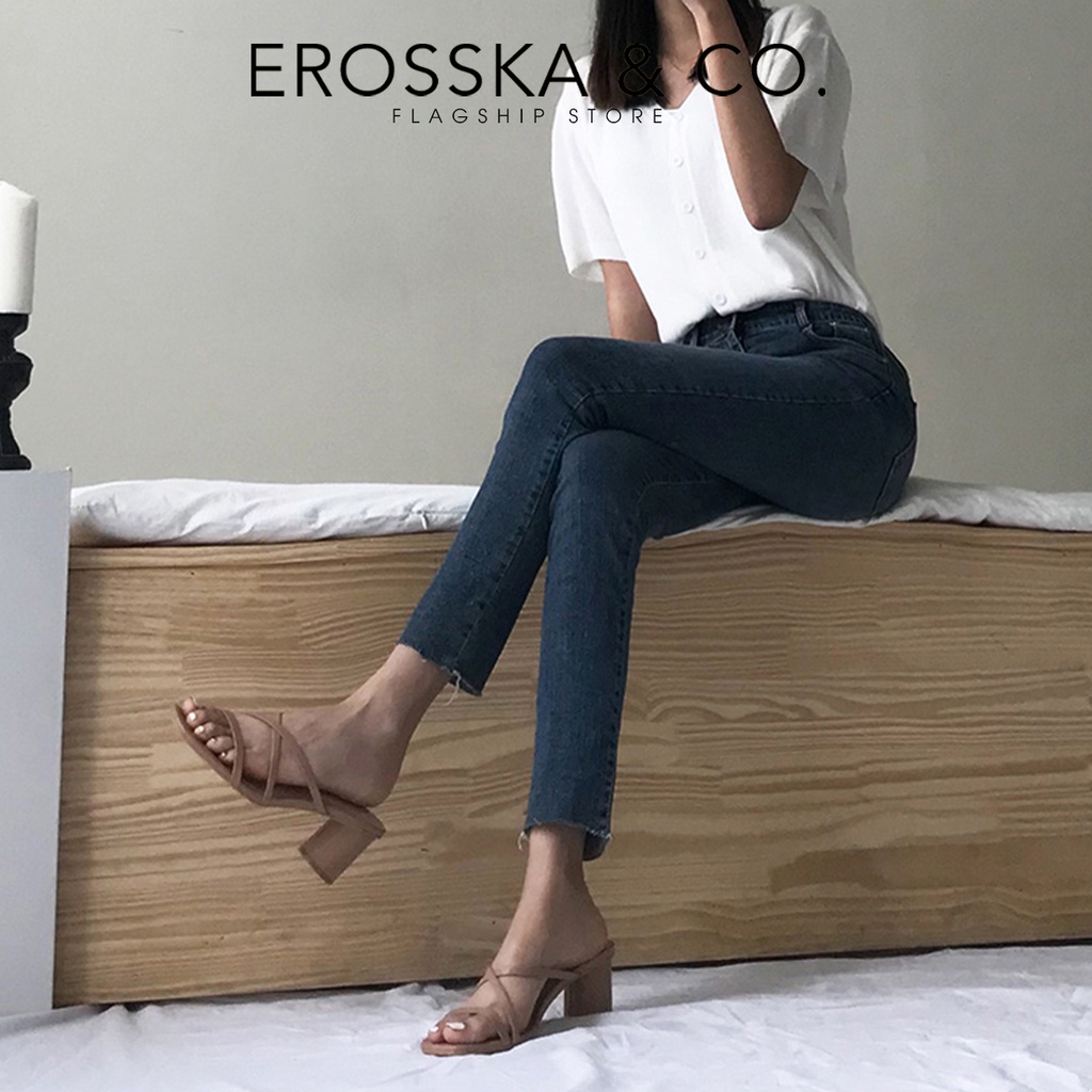 Erosska - Dép quai mảnh thời trang Erosska gót cao 5cm màu  _ EM092