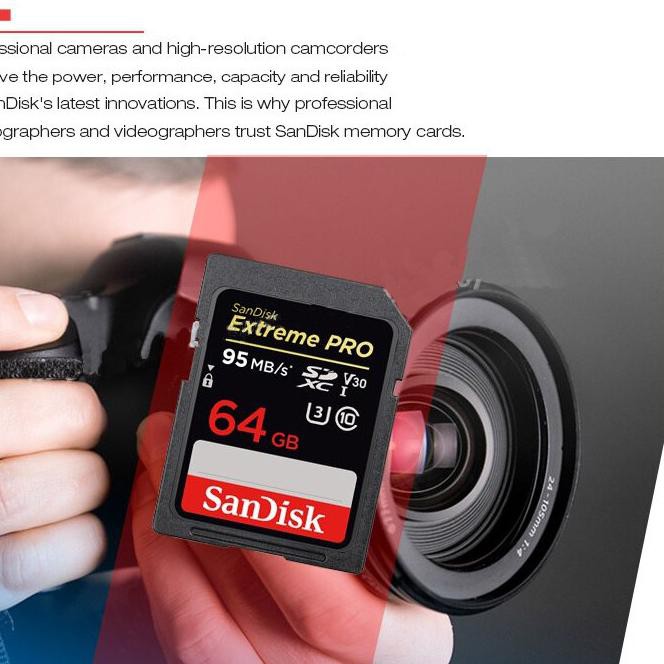 Thẻ Nhớ Sandisk Sdhc Extreme Pro 32gb / 64gb / 128gb 95mb / S Extreme Pro 95mbps