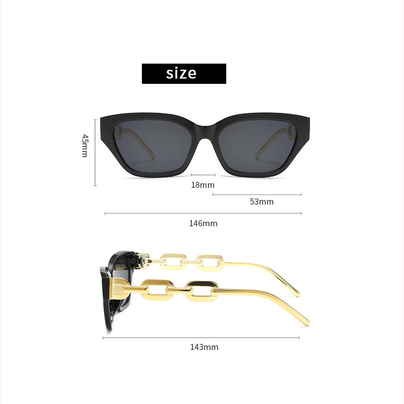 Kính Mát Gọng Vuông Nhỏ Thời Trang Hàn Quốc Cho Nữ