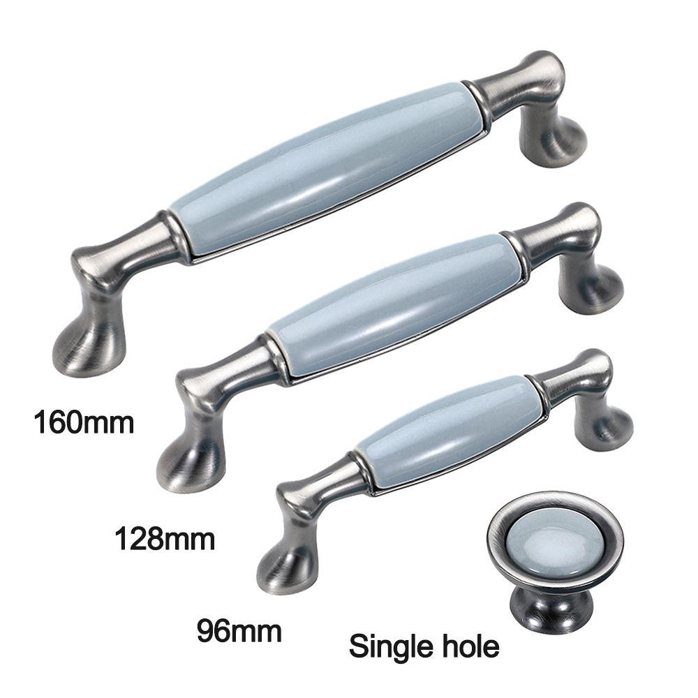 YNATURAL Tay Nắm Cửa Tủ Bằng Gốm Sứ Màu Xanh Dương Phong Cách Cổ Điển