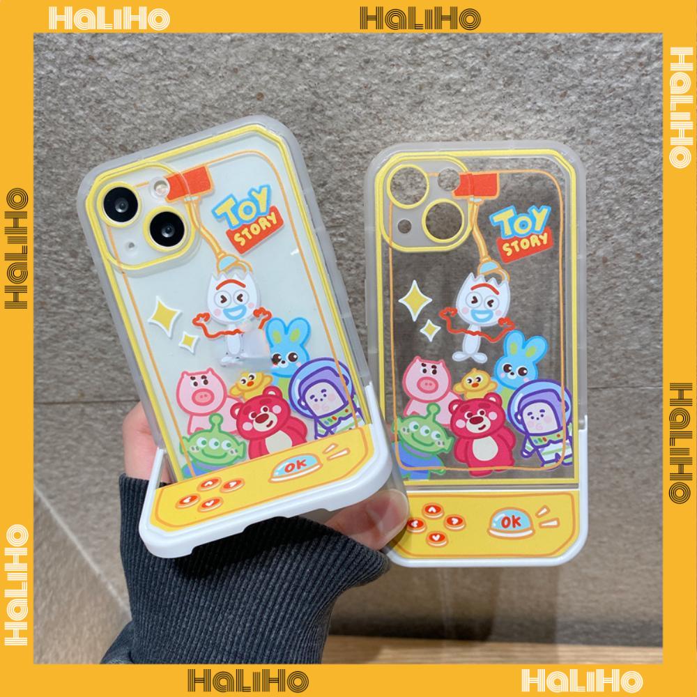 Ốp điện thoại silicon mềm trong túi khí xếp gọn hình máy gắp thú thích hợp cho iPhone 11 13 Pro Max 12 Pro Max 7Plus xr