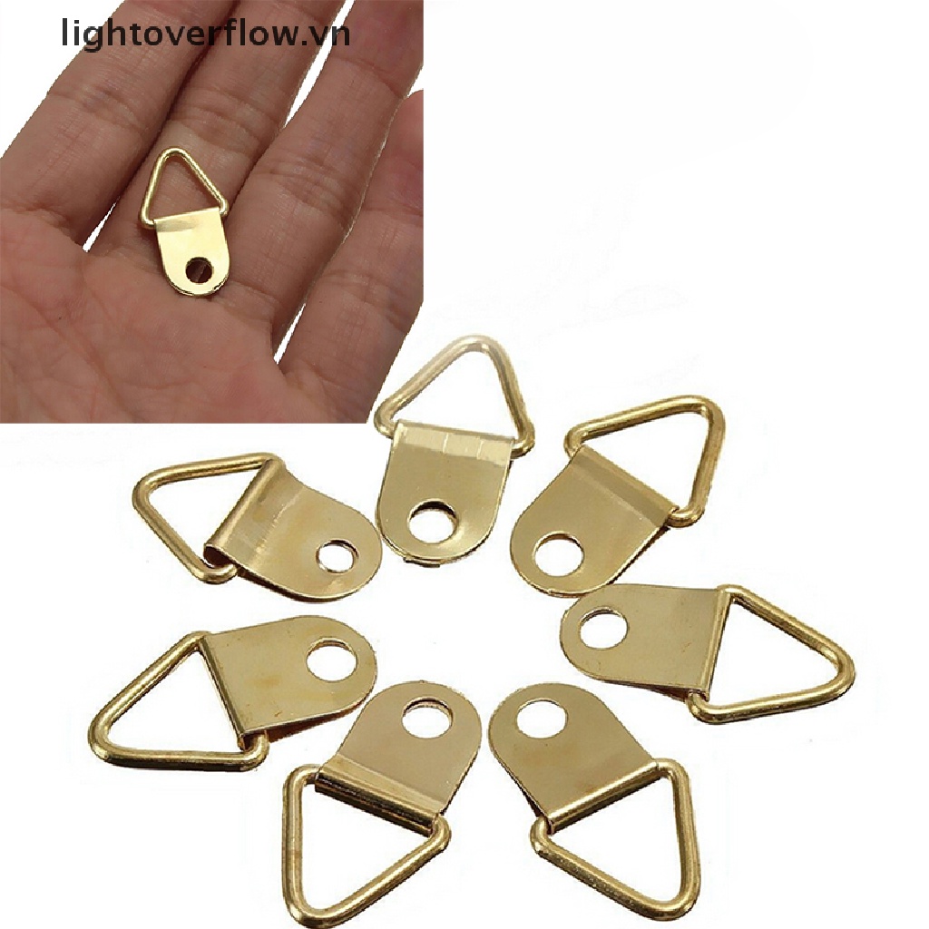 Set 20 Móc Treo Khung Ảnh Hình Tam Giác Bằng Đồng Thau Màu Vàng Kim