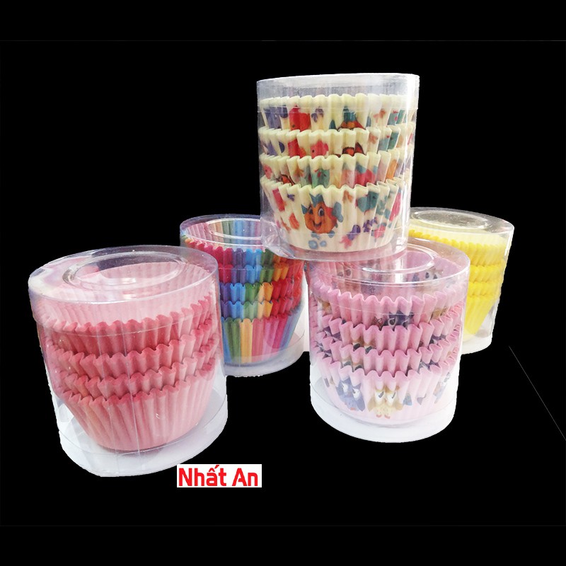 Cúp giấy/Chén giấy cupcake/ muffin 100 cái (Màu ngẫu nhiên)