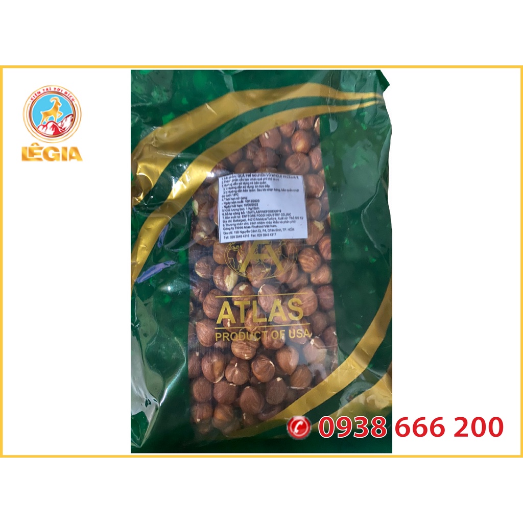 HẠT PHỈ NGUYÊN VỎ (HẠT DẺ) 1KG - WHOLE HAZELNUT