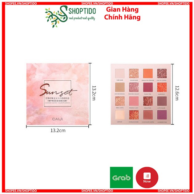 Phấn mắt 16 ô Caiji Sunset impressionsm 16 color eyeshadow No cj2144 NPP Shoptido