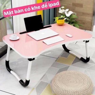 Bàn học gấp gọn tiện dụng thông minh vó khe để máy tính bảng