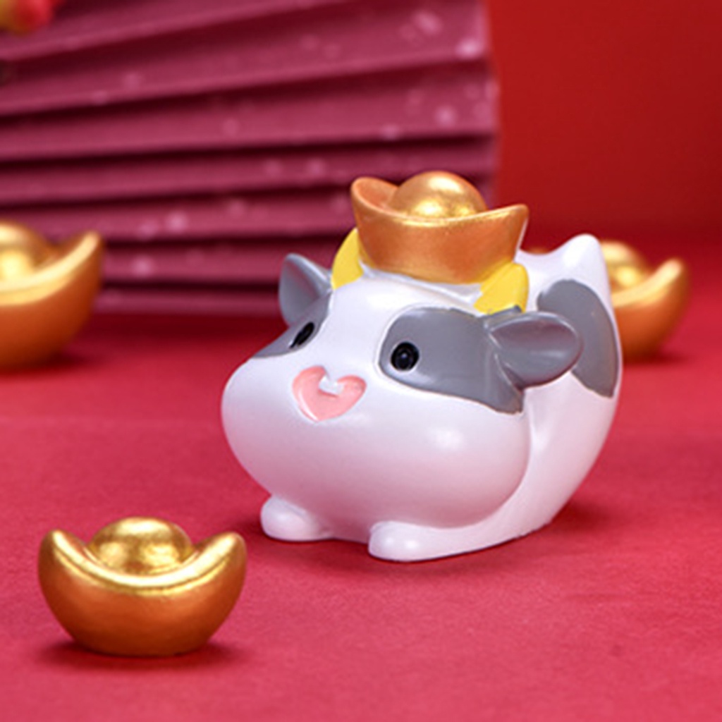 Mô hình bò sữa thu nhỏ trang trí phong cảnh/xe hơi/làm quà tặng tiện dụng