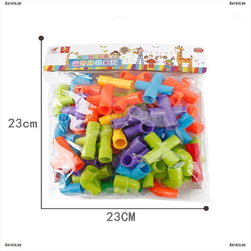 MT DIY Assembling Water Pipe Building Blocks Toy Kids Tunnel Block Model Toy NY