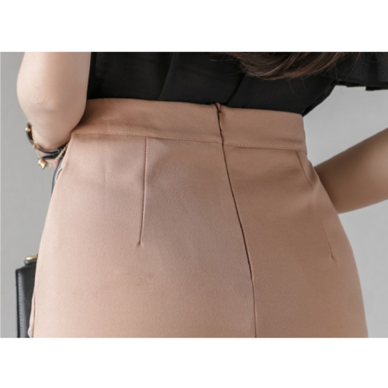 Elegant Plus Size OL Knit Skirt Business Office Work Wear Solid Color Elastic Wrap Bodycon Ruffles Fishtail Evening Party Midi Skirts