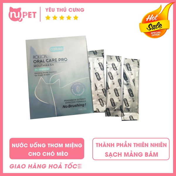 Dung Dịch Pha Nước Uống Thơm Miệng Cho Chó Mèo Cature Oral Care Pro (Nguyên hộp)