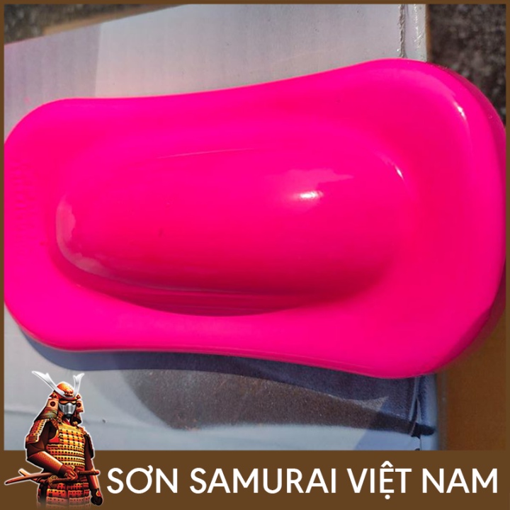 Sơn Samurai màu hồng huỳnh quang 53 chính hãng, sơn xịt dàn áo xe máy chịu nhiệt, chống nứt nẻ, kháng xăng