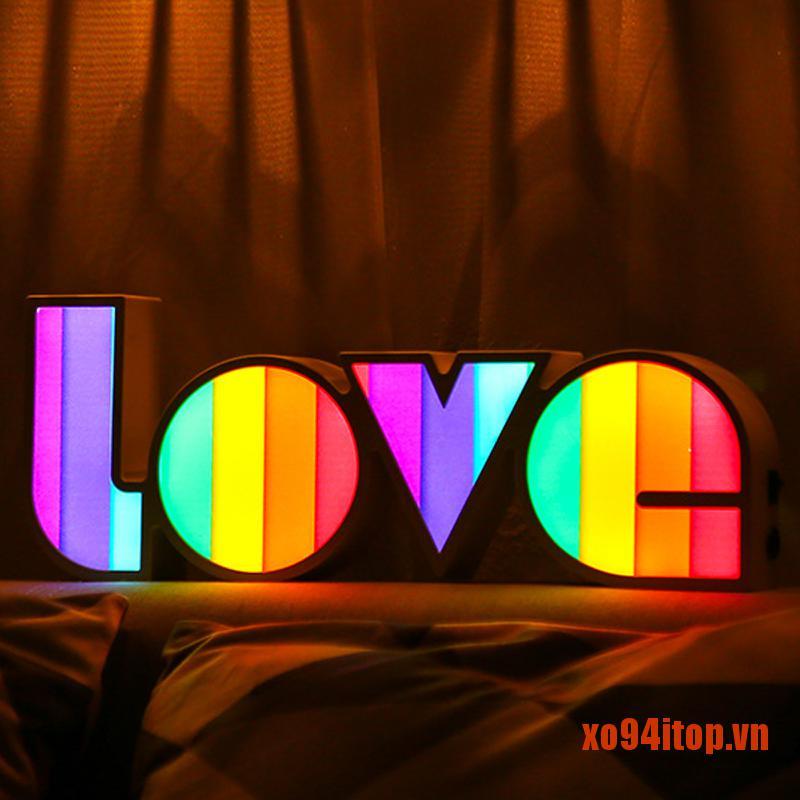 Đèn Led Neon Treo Tường Hình Chữ Love