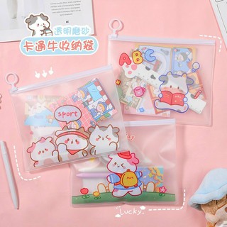 Túi Zip Đựng Bút Hình Bò Sữa siêu đáng yêu