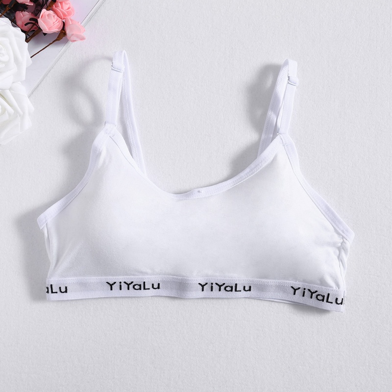 Áo Ngực Thể Thao Bằng Cotton Mềm Thoáng Khí Cho Bé Gái