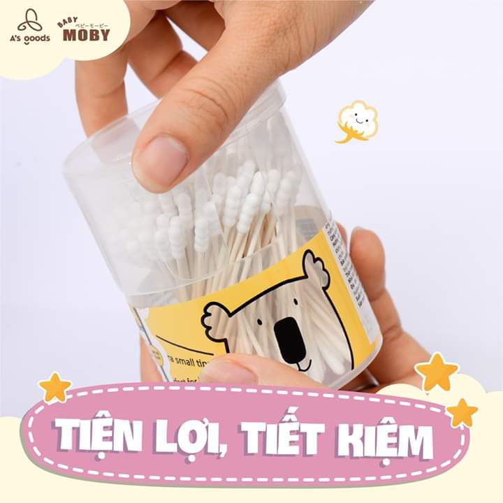 Bông tăm Moby cỡ nhỏ cho bé từ sơ sinh