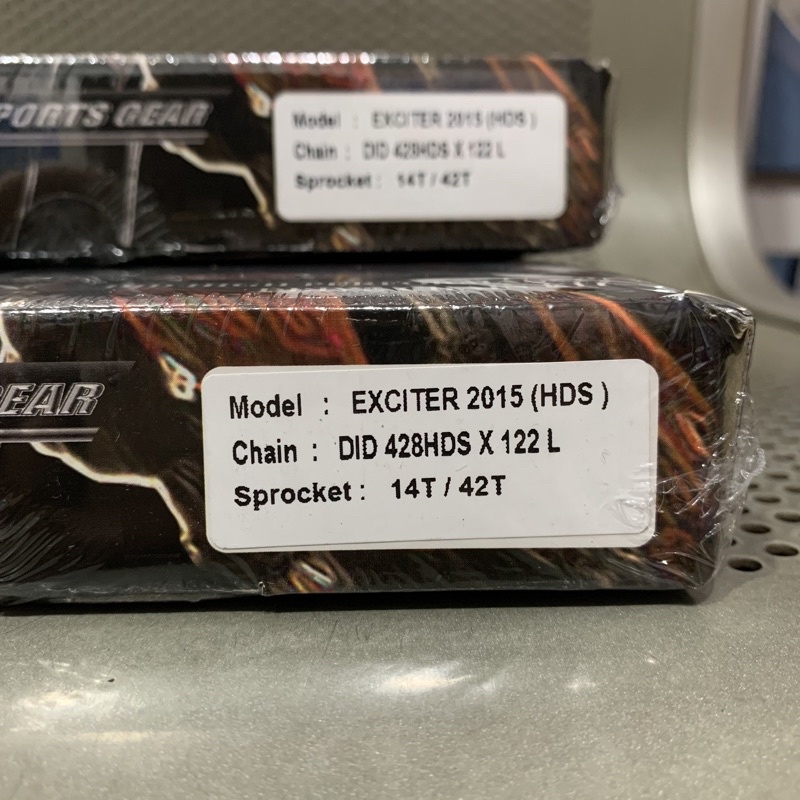 Yamaha Exciter 150 - MX King - Sniper 150 Bộ Nhông Sên Dĩa D.I.D Thông Số 14T - 42T Sên 428HDS 122L Đen - D.I.D Thailand