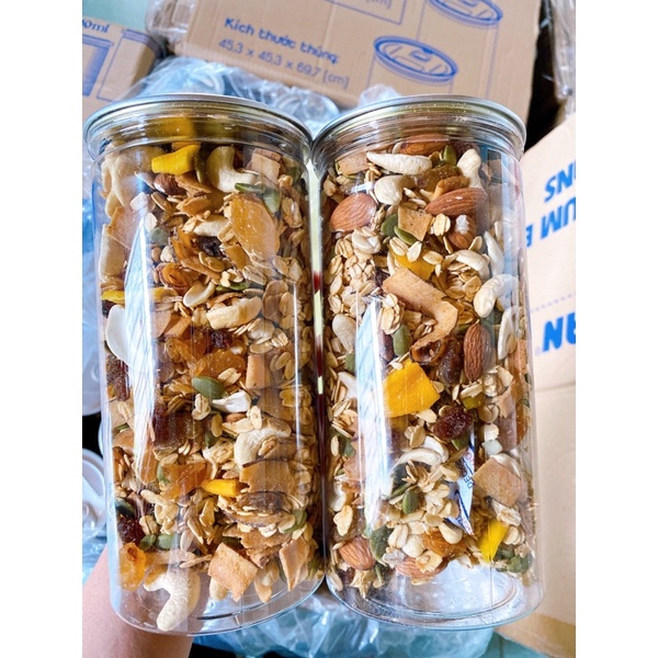 COMBO 2HỦ GRANOLA MATCHA VÀ SOCOLA THƠM NGON KHÔNG ĐƯỜNG