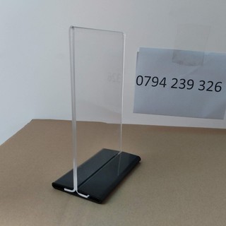 Kệ menu mica chữ T A6 2 mặt
