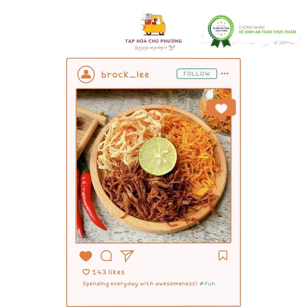 Mix khô gà mực heo siêu ngon đậm đà - hũ 300gr - Tạp hóa chú Phương | BigBuy360 - bigbuy360.vn