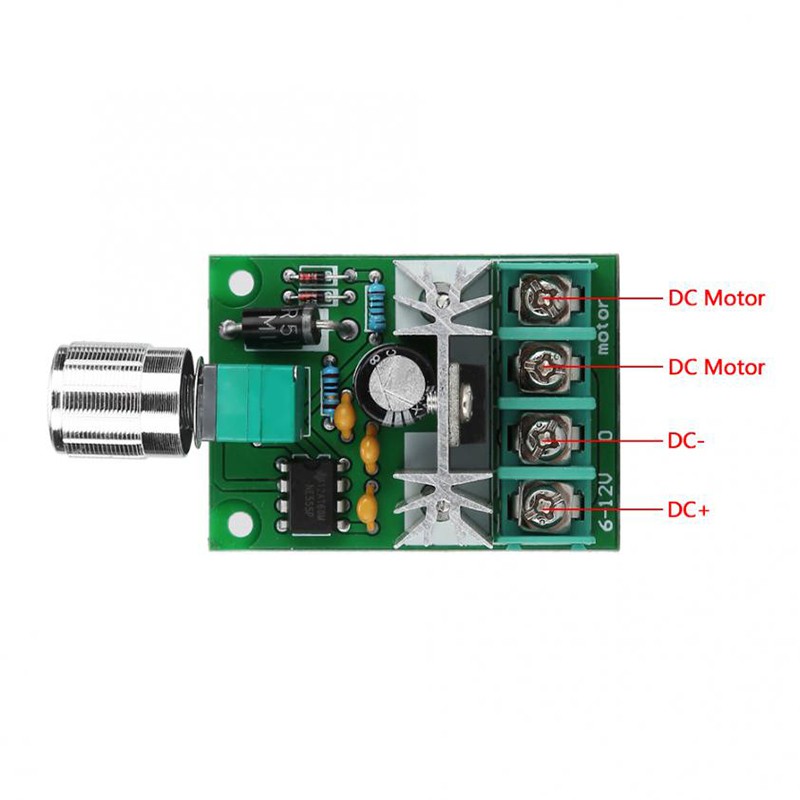 Set 1 / 2 Công Tắc Điều Khiển Tốc Độ Động Cơ DC 6V-12V 6A PWM DC