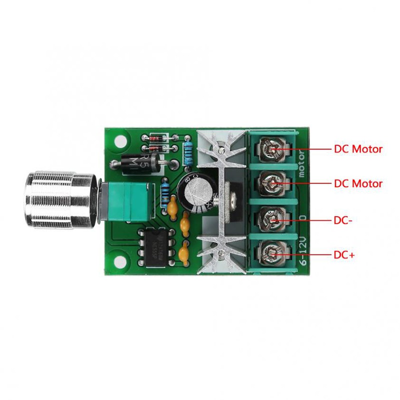 DC 6V-12V 6A PWM Bộ điều khiển tốc độ động cơ DC Bộ điều chỉnh công suất cao Công tắc điều khiển tốc độ biến đổi vô cấp