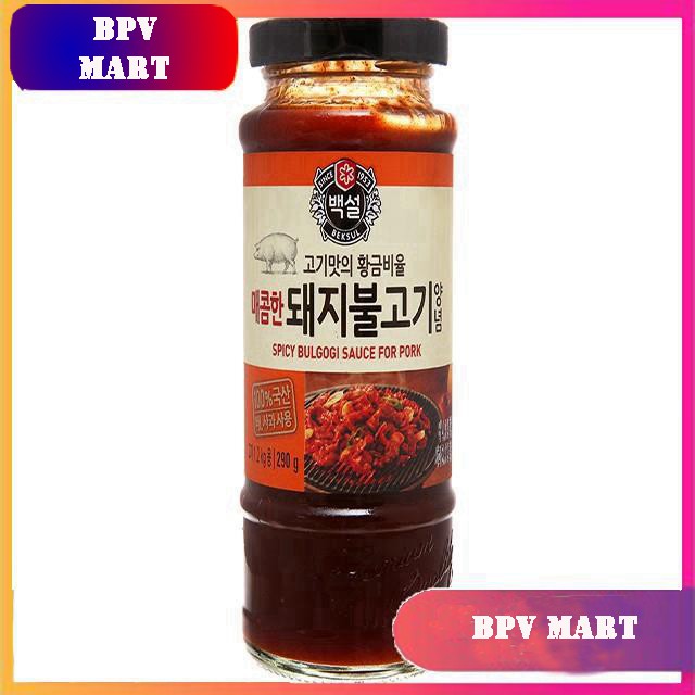 Sốt ướp thịt Bulgogi heo chai 290g - BEKSUL - NƯỚC ƯỚP THỊT NƯỚNG - BPV Mart