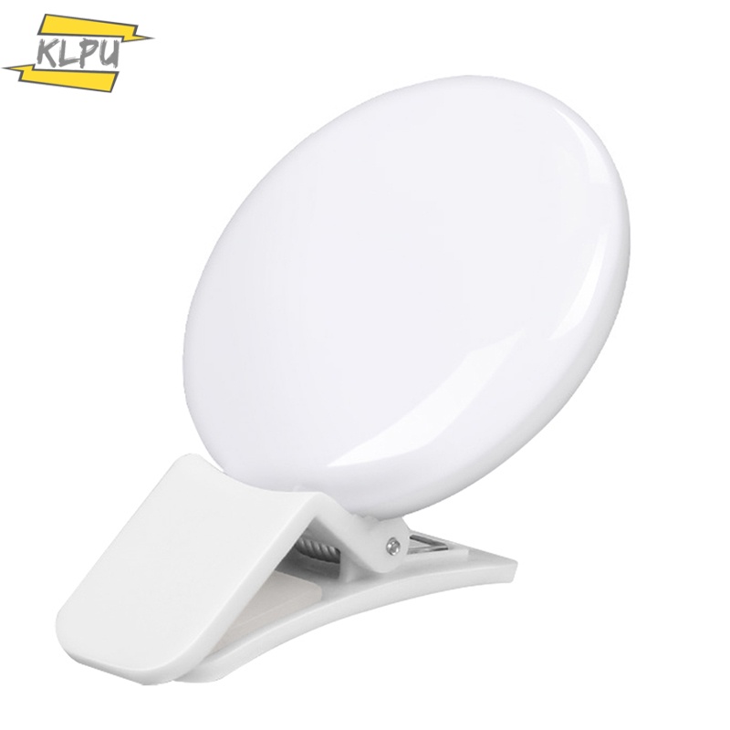 Đèn Led Tròn Kẹp Điện Thoại / Máy Tính Bảng Hỗ Trợ Chụp Ảnh Selfie Có Thể Sạc Lại