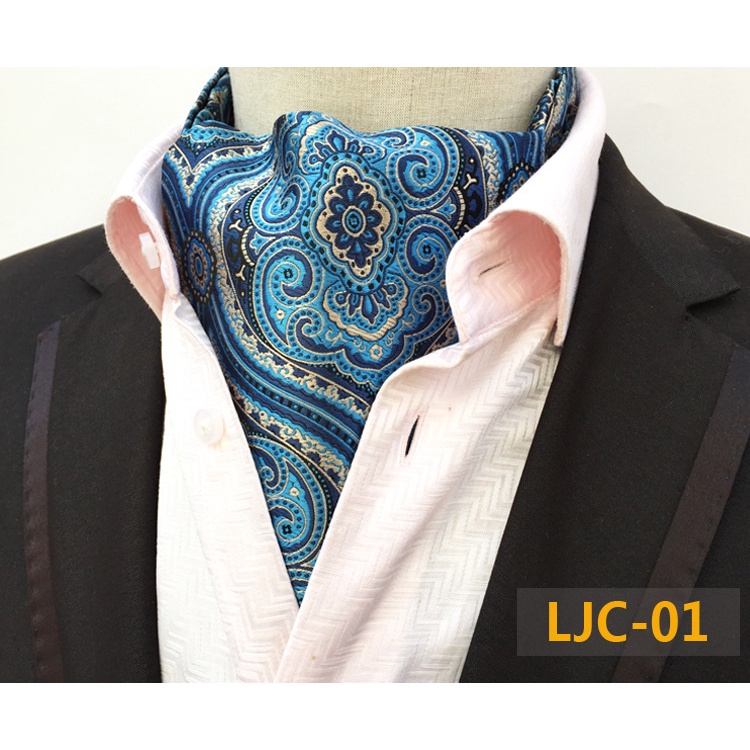 Khăn Choàng Cổ Họa Tiết Hoa Bằng Polyester Phong Cách Anh Quốc Cho Nam