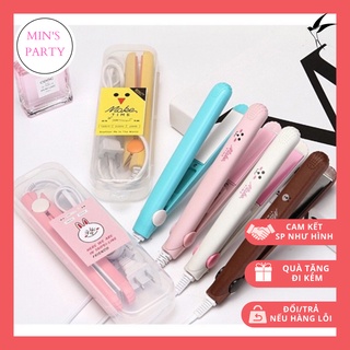 Máy Ép Tóc Mini [ FREESHIP ] Duỗi Tóc, Kẹp Tóc Uốn Xoăn Tóc Phong Cách Hàn Quốc AB1