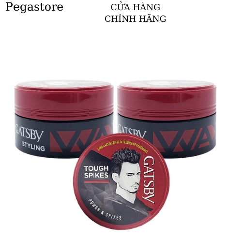 Sáp tạo kiểu tóc nam GATSBY TOUGH SPIKES STYLING WAX - xáp vuốt tóc Màu Đỏ 75g