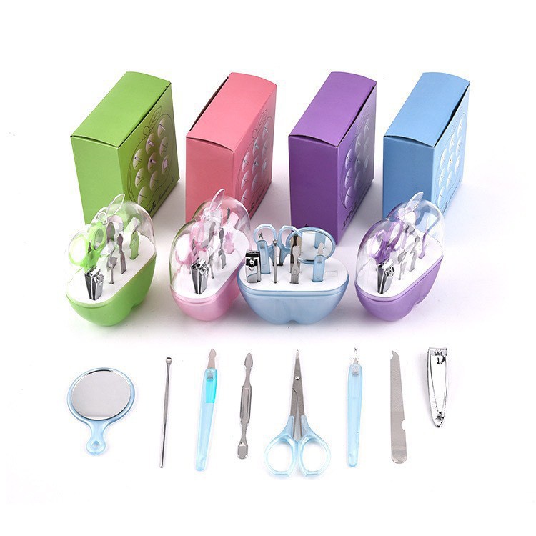 Bộ dụng cụ làm móng 9 món đa năng hình quả táo HỒNG 88023 SHIPNHANH88