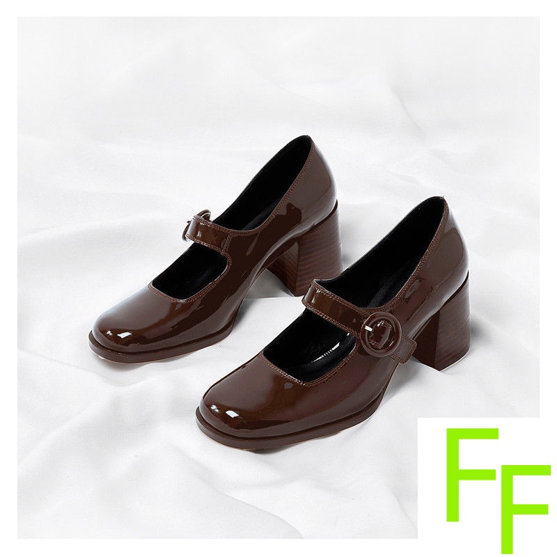 Giày Cao Gót Mary Jane Phong Cách Retro Thời Trang Xuân Thu Hàng Mới 2022