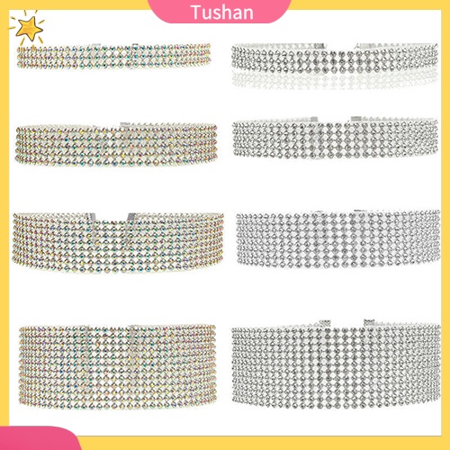 Vòng cổ choker đính đá lấp lánh thời trang cho nữ