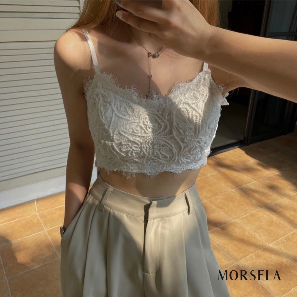 Áo bra ren sexy kèm mút lót cao cấp siêu xinh - Morsela