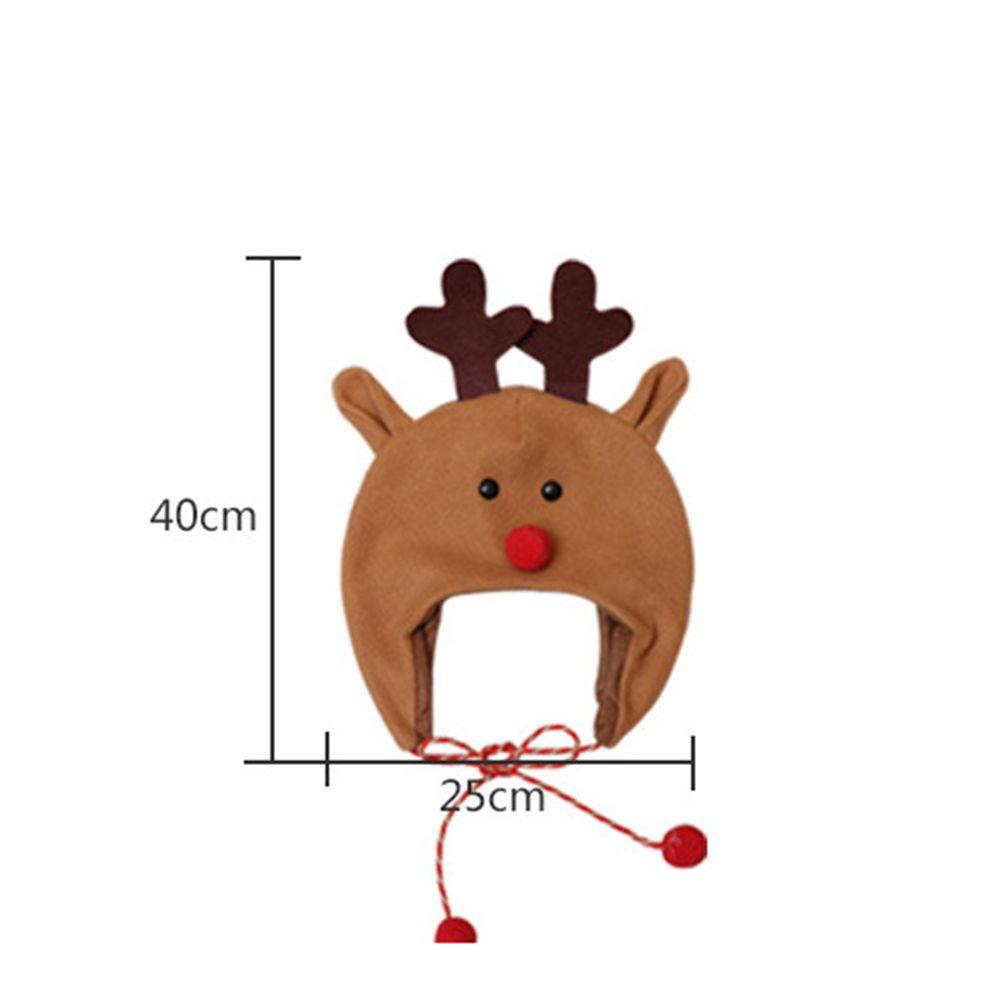 Mũ Beanie Đính Sừng Tuần Lộc Hoạt Hình Dễ Thương Cho Nữ