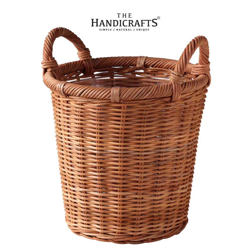 Giỏ mây decor trang trí cây, hoa Vintage. Giỏ mây đựng bánh mỳ (Rattan Basket) | The handicrafts