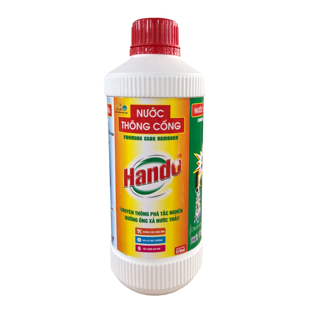 Nước thông tắc đường ống,cống Hando 570ml