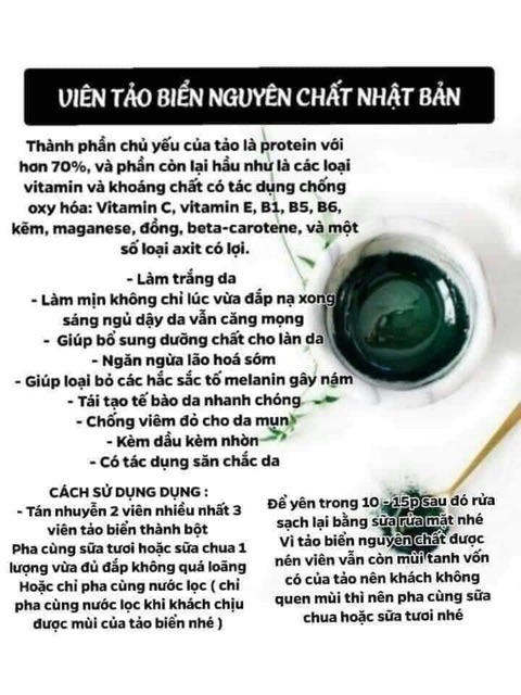 Tảo Xoắn Hộp Tem Đỏ Spiruline 2200 viên