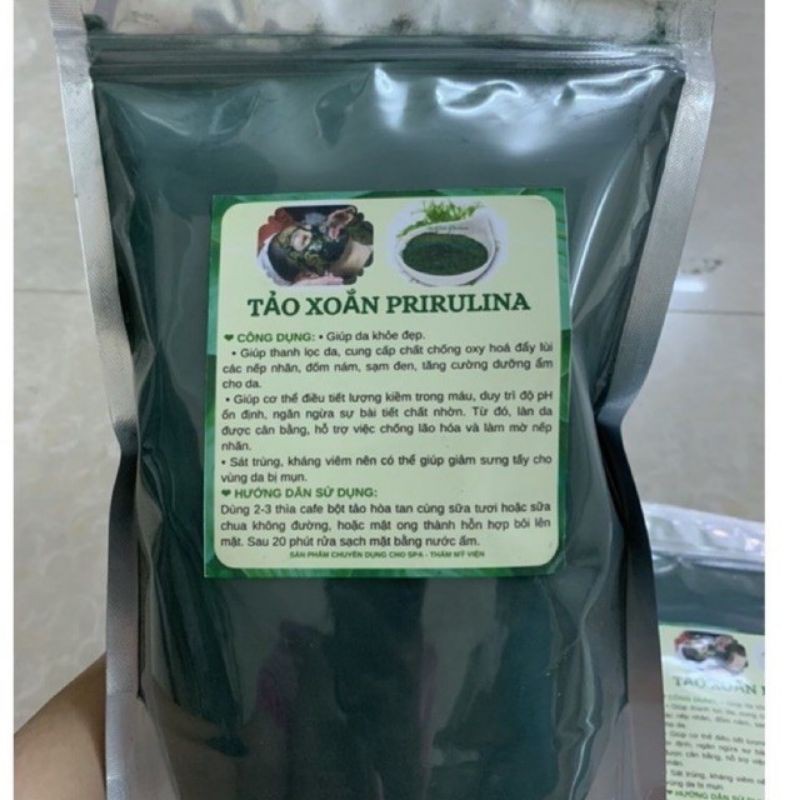 Tảo xoắn- tảo diệp lục (uống và đắp mặt)