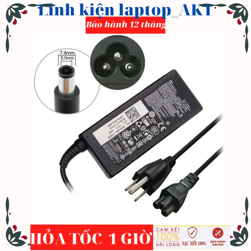 Sạc Dell 19.5V-3.34A-65W-ZIN chân kim to Latitude 5400 E5470,INSPIRON 5548 15 5548 15 5000 VOSTRO 1014 1088 1310 1540