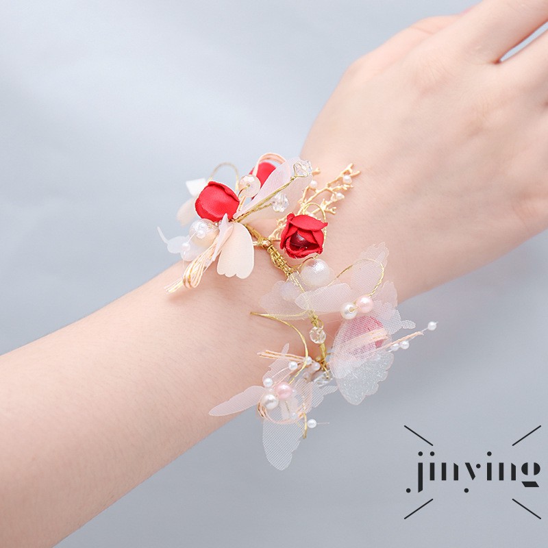 GETNOIVAS Vòng Hoa Đeo Cổ Tay Cho Phù Dâu Đám Cưới