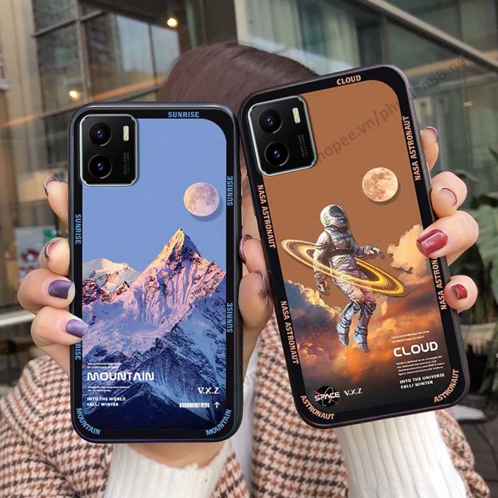 Ốp Vivo Y15s hình vũ trụ, mountain, cloud phong cách cá tính