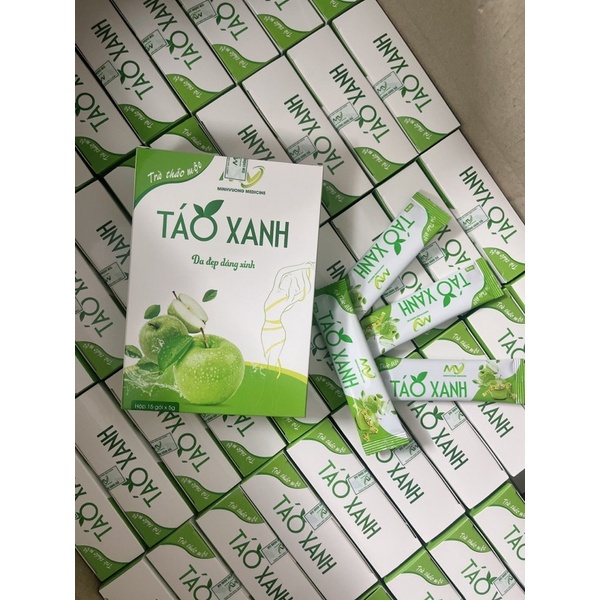 Trà táo giảm cân thải mỡ trà táo đốt mỡ detox cơ thể giảm vòng 2 hộp 15 gói