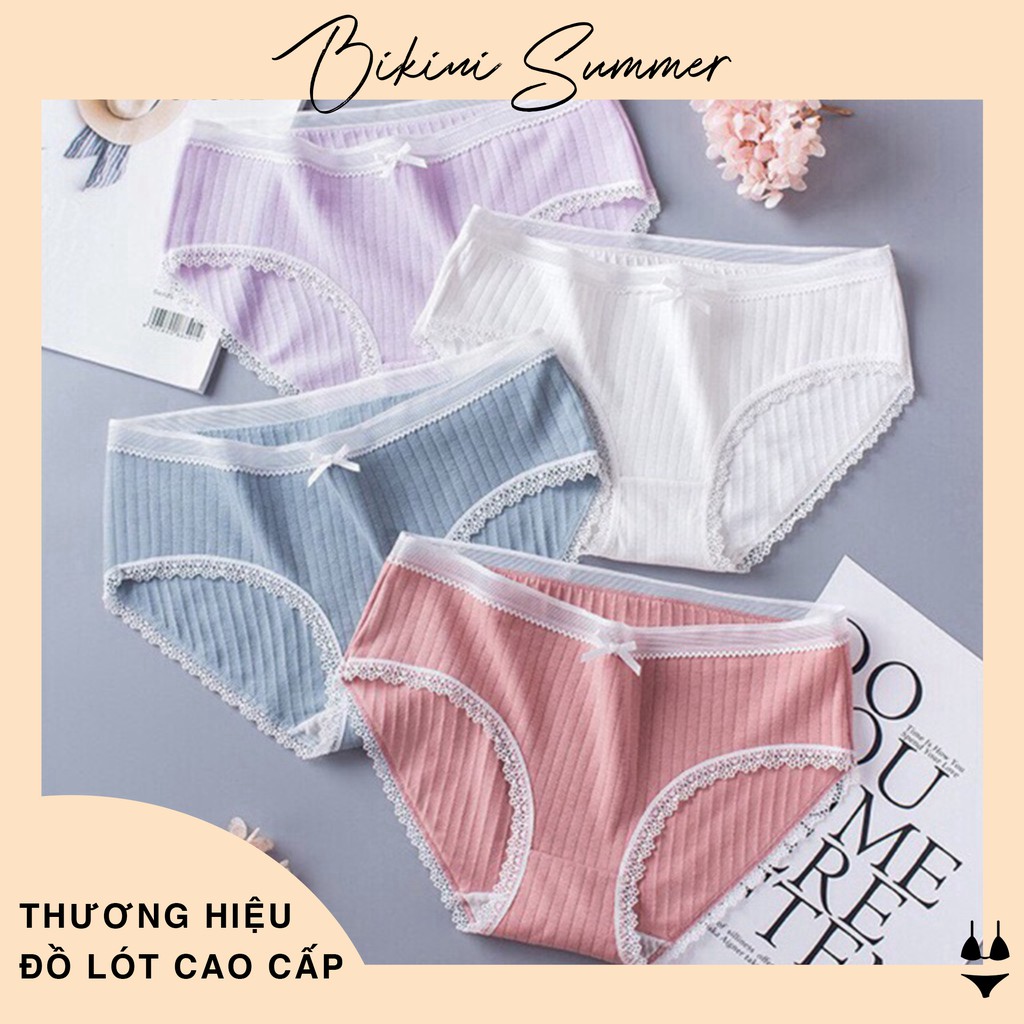 Quần lót Cotton tăm viền ren 5362