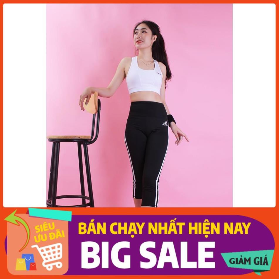 Set Bộ Đồ Tập Gym Yoga Aerobic Cho Nữ Đẹp, Cao Cấp, Big Size, Vnxk - Quần Lửng Cạp Cao Chun Mông Áo Croptop 3 Lỗ