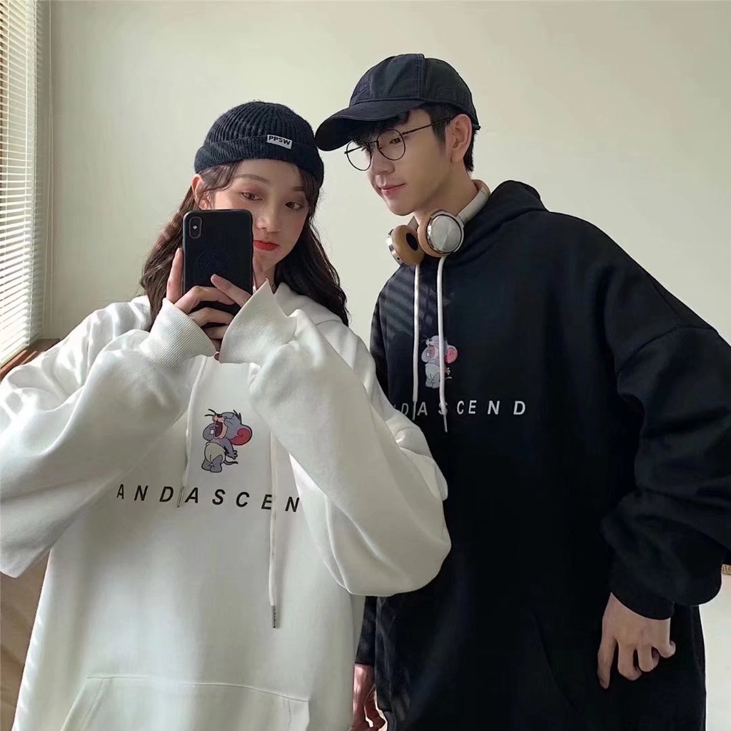 Áo Hoodie Tay Dài Dáng Rộng In Chữ Và Hoạt Hình Thời Trang Mùa Đông Nhật Bản Cho Nam Size M-8XL