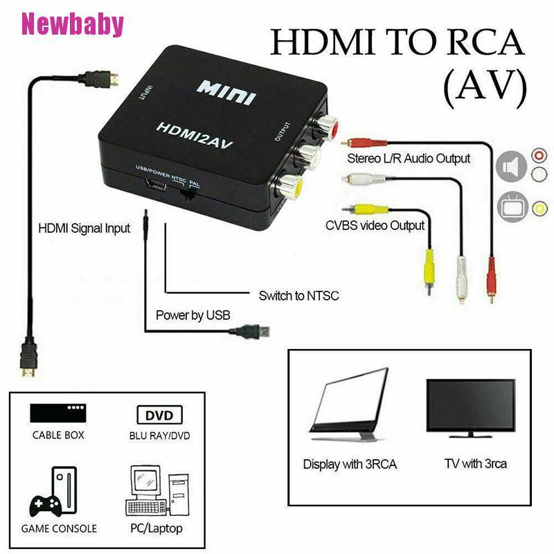 Cáp ChuyểN ĐổI HDMI Sang RCA AV CVBS 3RCA 1080P Chuyên DụNg