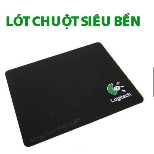 Lót Chuột, Pad Chuột, Bàn Di Chuột Vuông Logitech 22 x 18 cm, Chống Trơn Trượt Siêu Bền Bảo Hành 12 Tháng